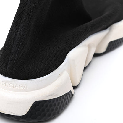 Balenciaga Neoprene Knit Womens Speed Sneakers 38 Black White 9 of 14