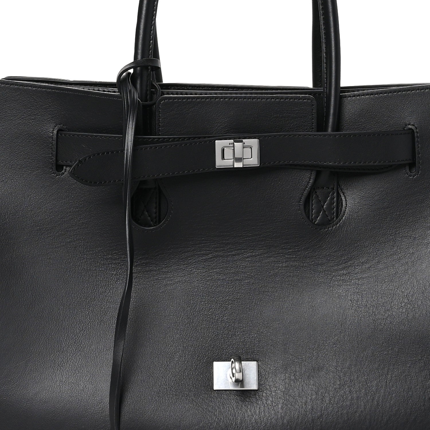 Balenciaga Smooth Calfskin Medium Bel Air Carry All Bag Black 8 of 10