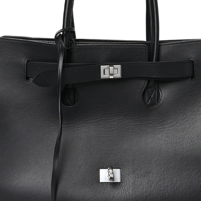 Balenciaga Smooth Calfskin Medium Bel Air Carry All Bag Black 8 of 10