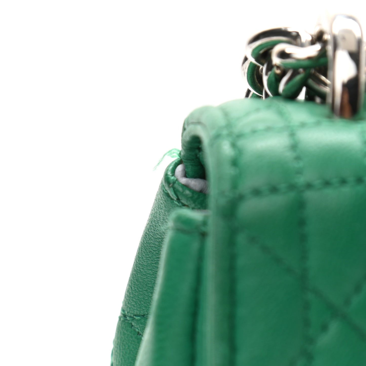 Lambskin Cannage Large Miss Dior Flap Green