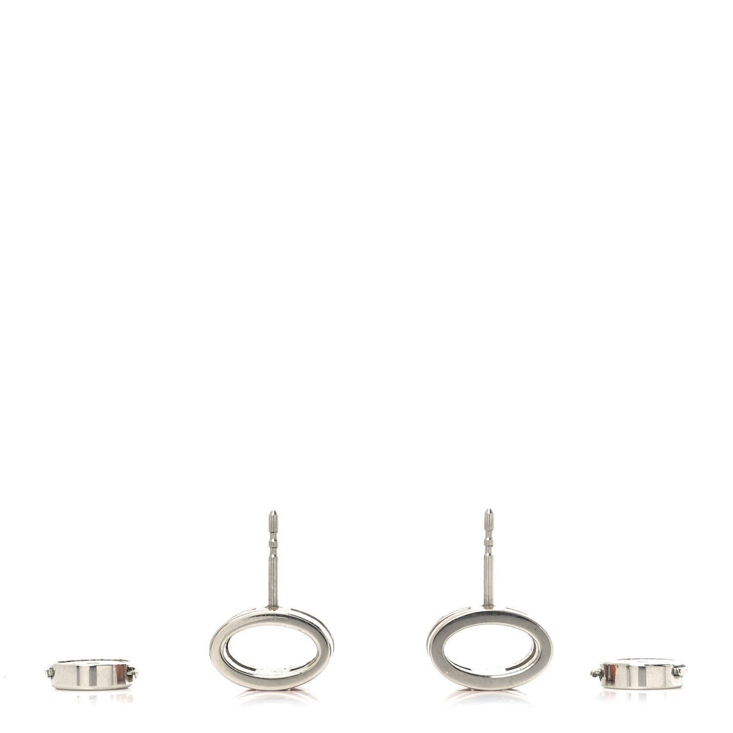 Hermes Palladium Lacquered Pop H Earrings Orange 3 of 4