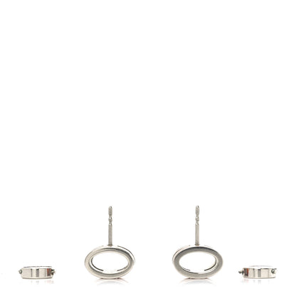 Hermes Palladium Lacquered Pop H Earrings Orange 3 of 4