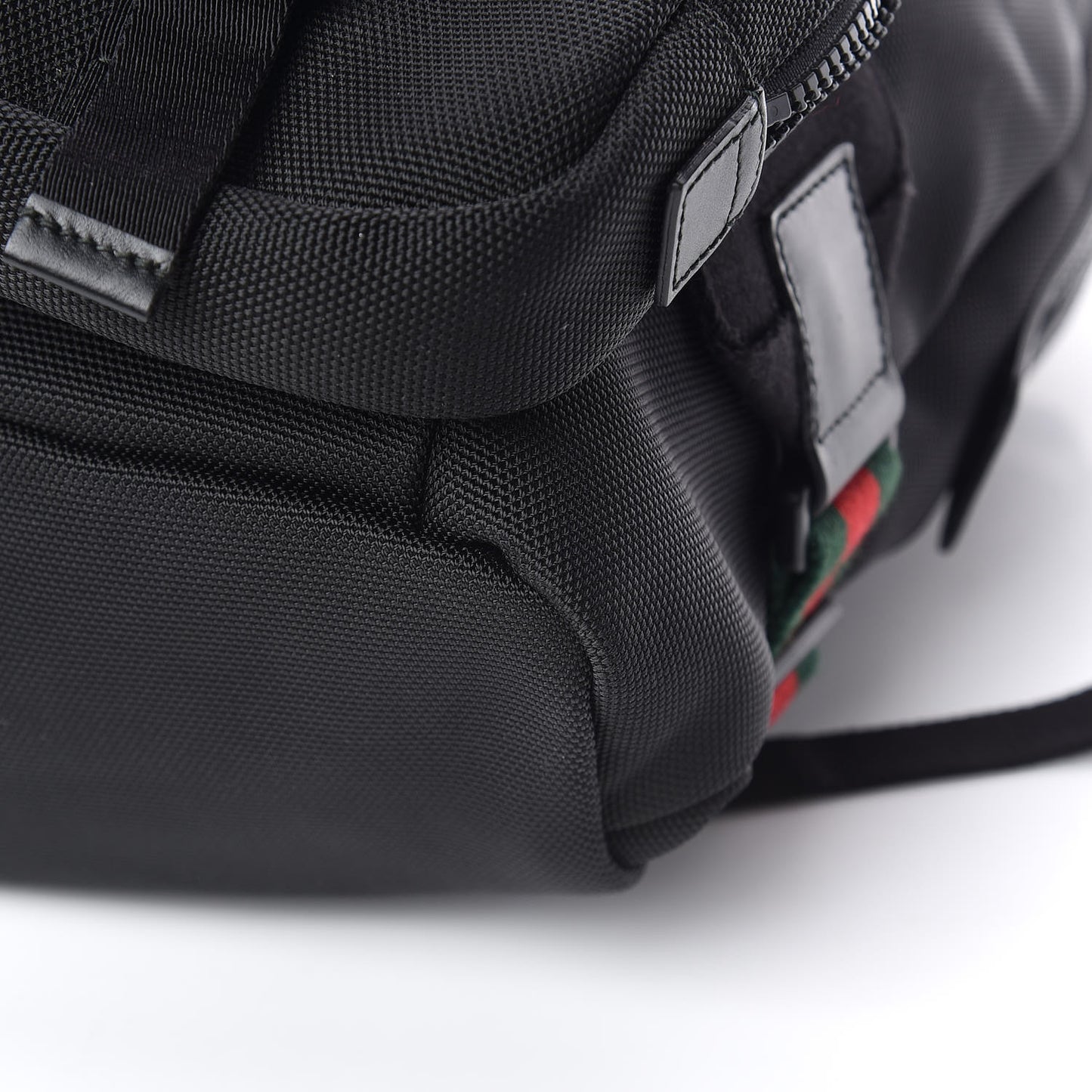 Techno Canvas Web Band Single Buckle Backpack Black