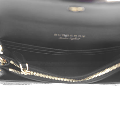 Burberry Suede Embossed House Check Small Buckle Crossbody Sienna Red 5 of 11