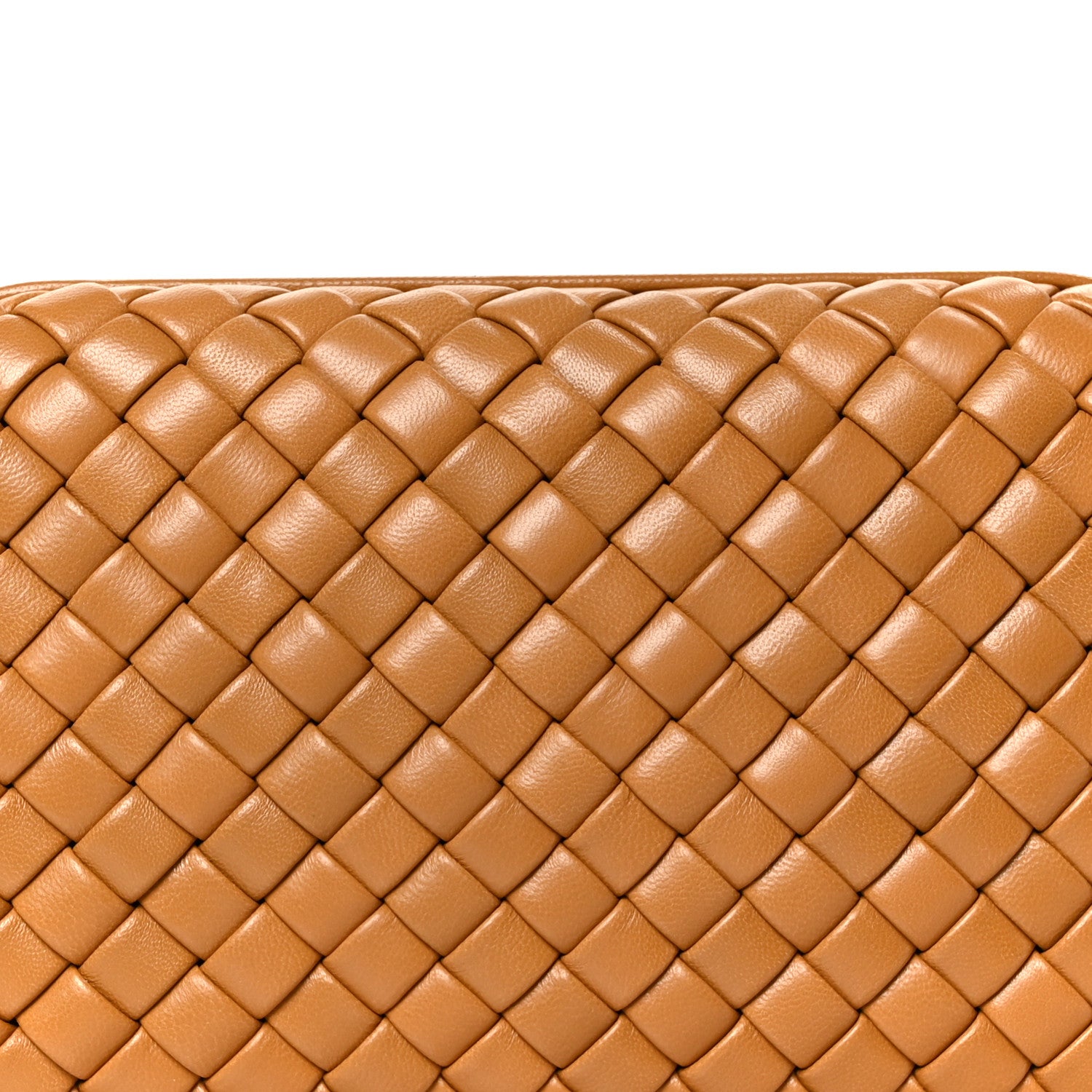 Bottega Veneta Calfskin Intrecciato Knot On Strap Camel 7 of 9