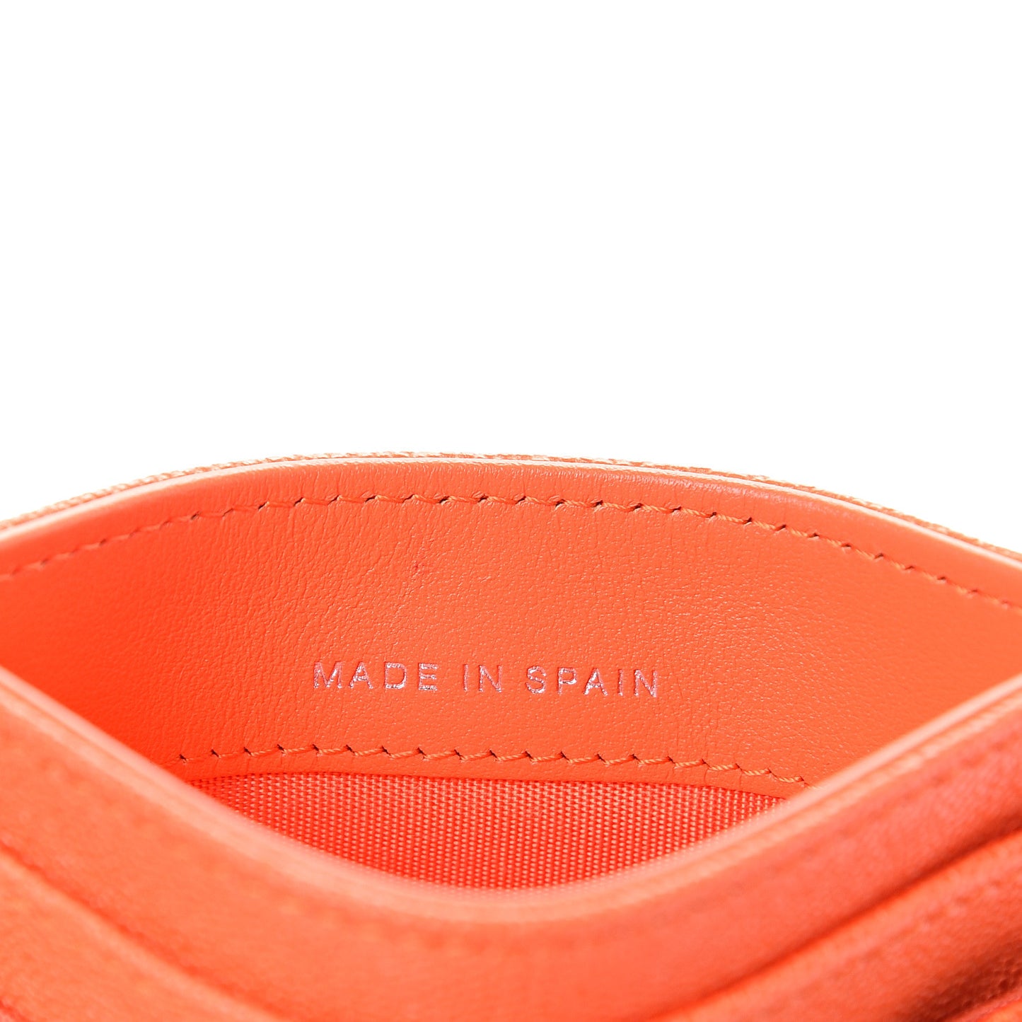 Caviar Quilted Boy Card Holder Orange