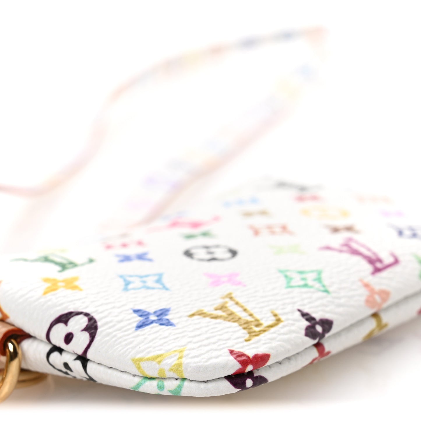 LV X TM Monogram Multicolor Phone Holder White
