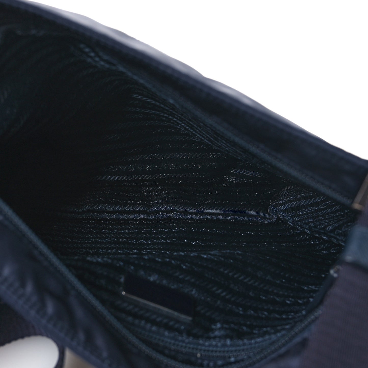 Tessuto Nylon Saffiano Flat Messenger Bag Blue
