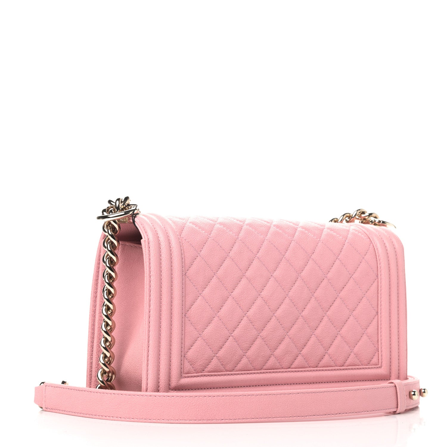 Chanel Caviar Quilted Medium Boy Flap Pink 3 of 22