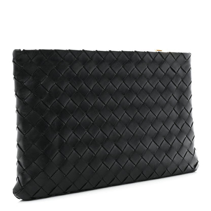 Bottega Veneta Nappa Intrecciato Flat Zip Pouch Black 3 of 7