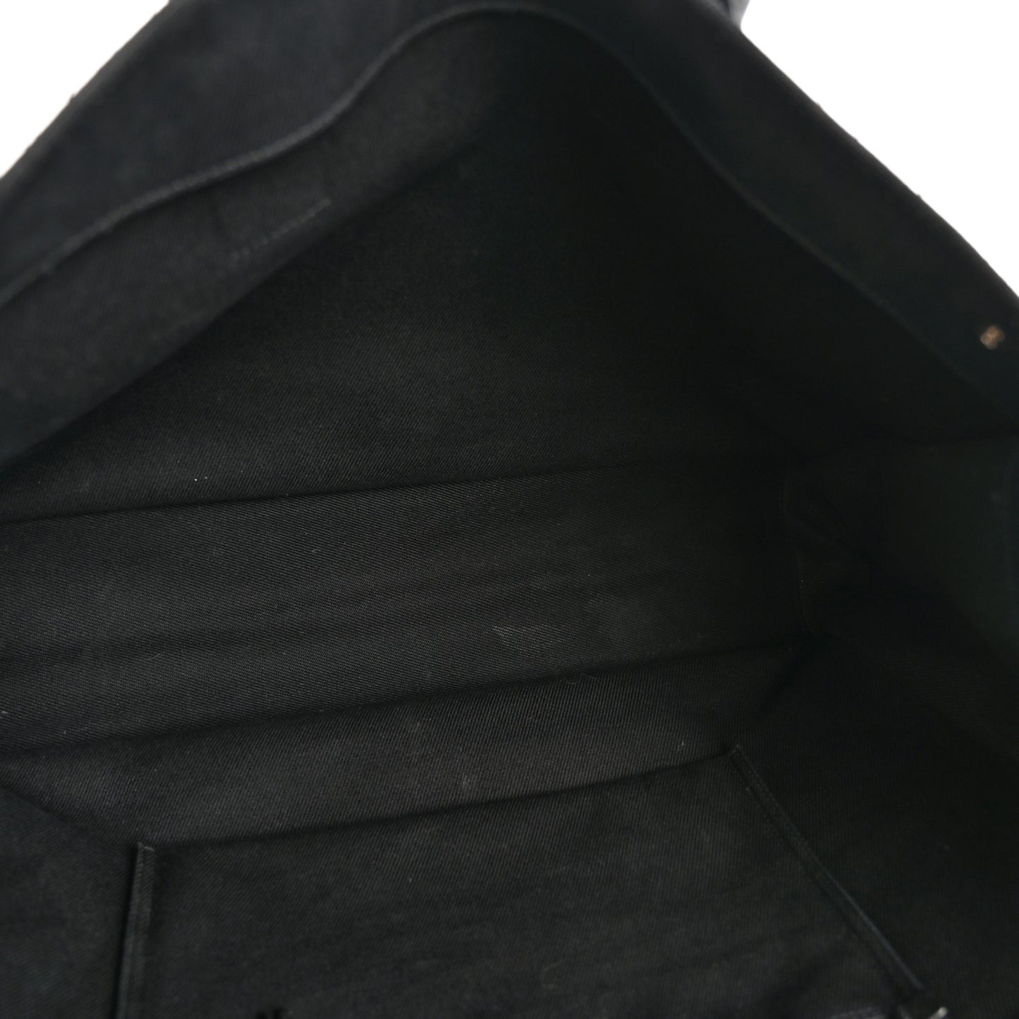 Linen Calfskin Rive Gauche Tote Black