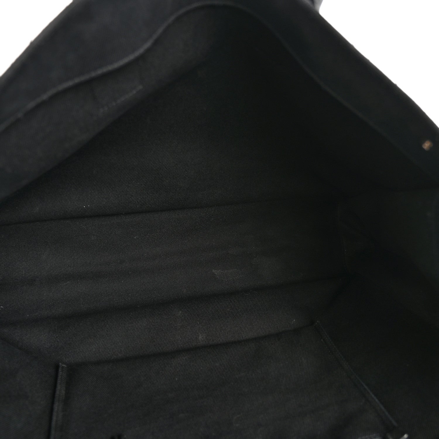 Saint Laurent Linen Calfskin Rive Gauche Tote Black 5 of 13