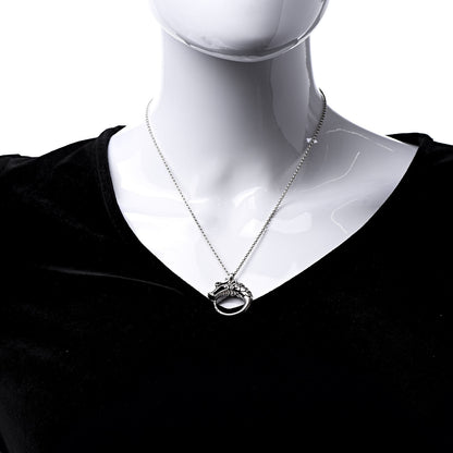 John Hardy Sterling Silver Black Blue Sapphire Naga Round Pendant Necklace 2 of 7