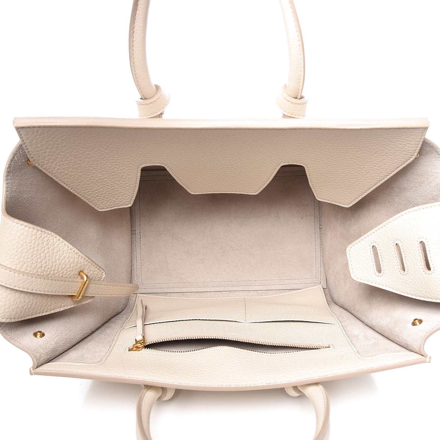 Crisped Calfskin Mini Tie Knot Tote Chalk