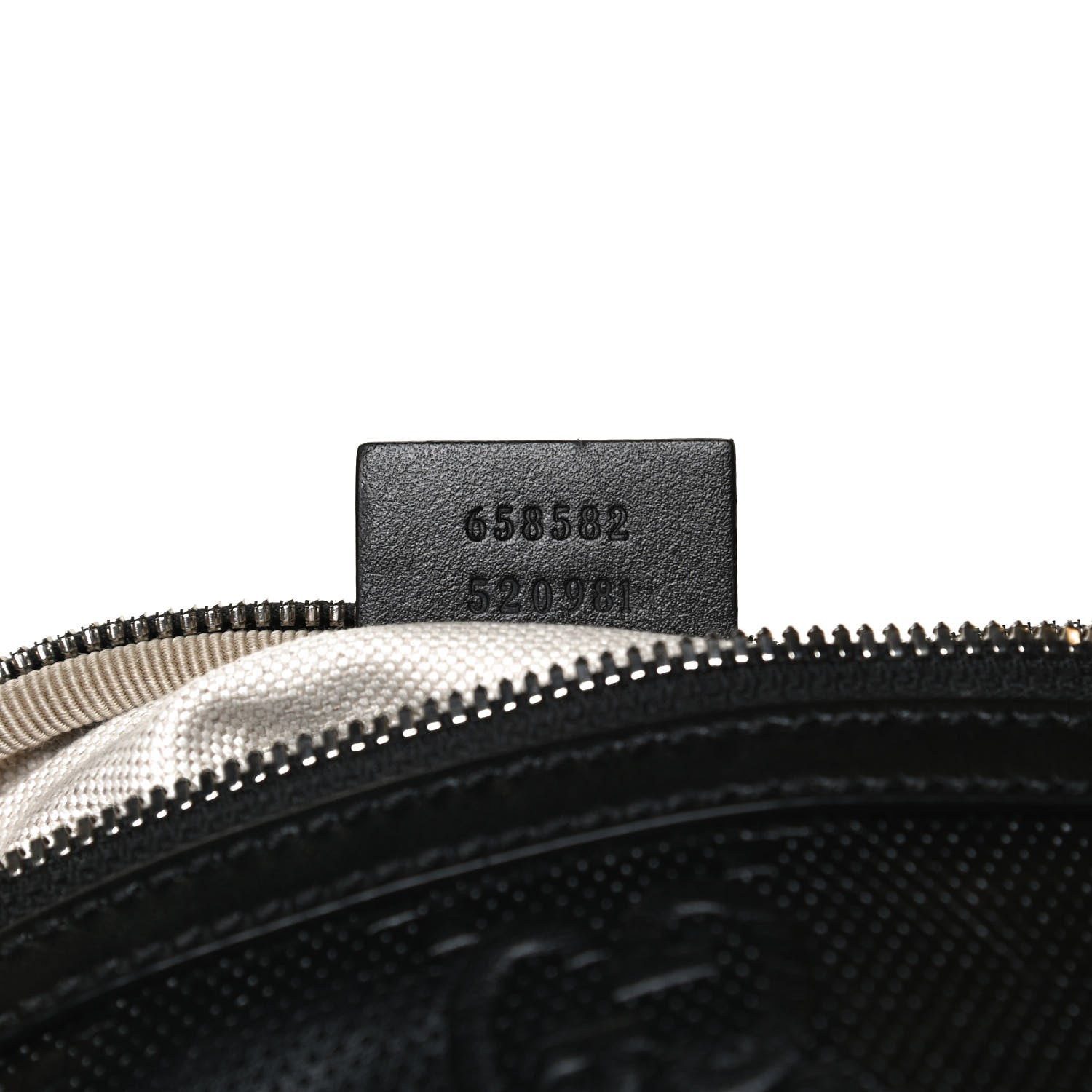 Gucci Calfskin GG Tennis Embossed Belt Bag Black 6 of 13