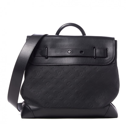Louis Vuitton Taurillon Monogram Steamer PM Black 1 of 8