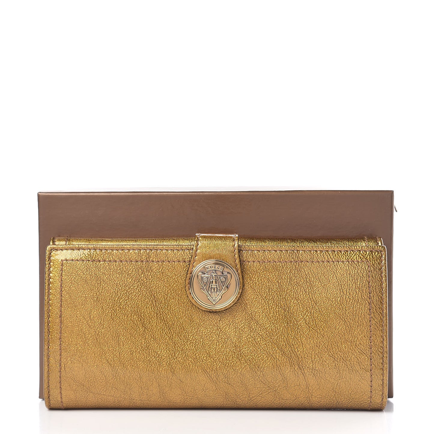 Patent Hysteria Continental Wallet Gold