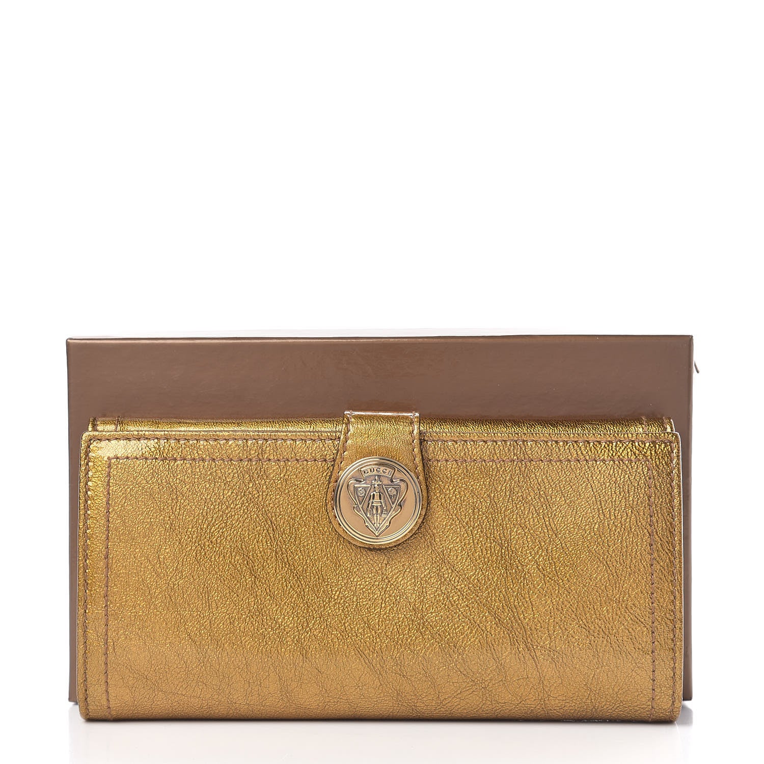 Gucci Patent Hysteria Continental Wallet Gold 8 of 8