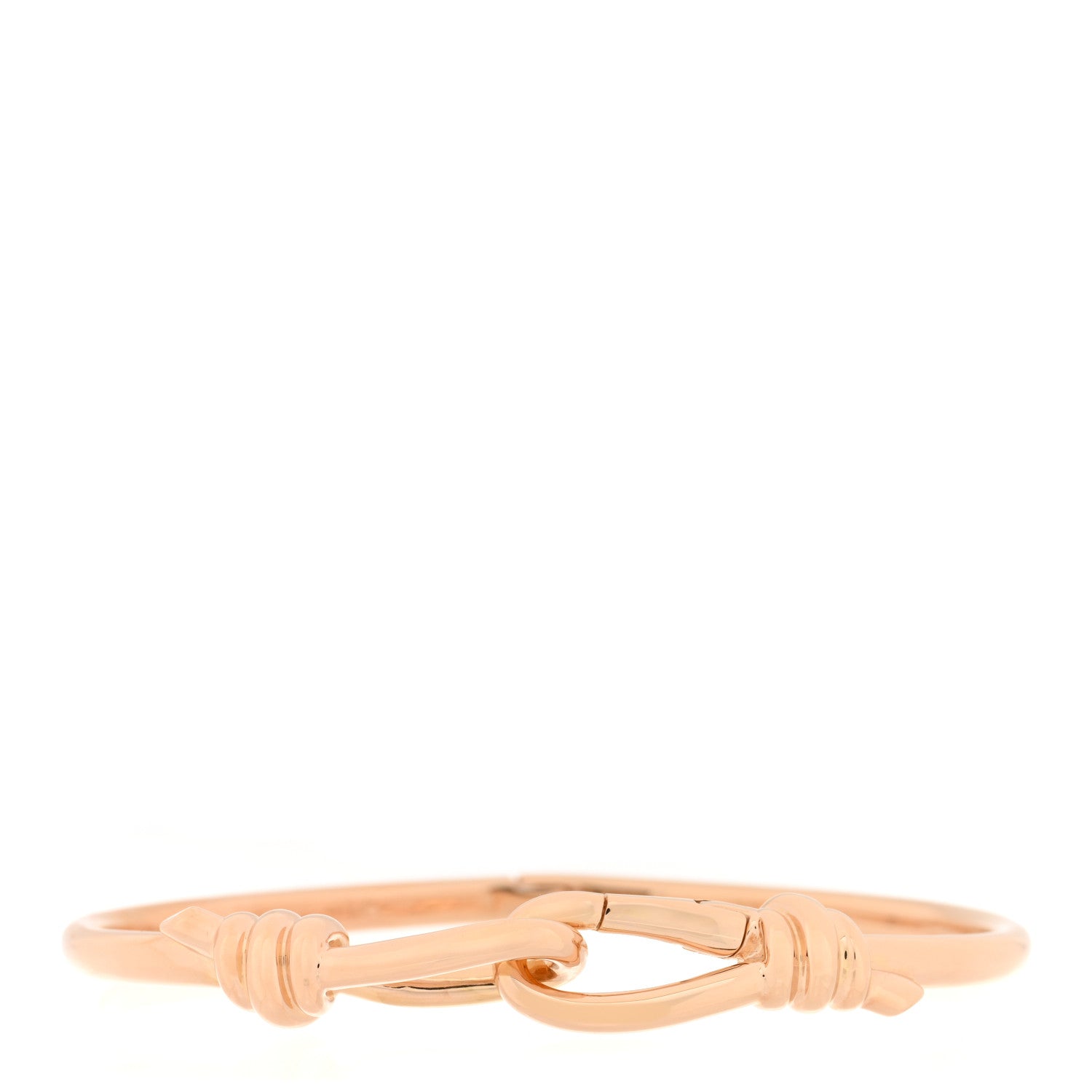 Tiffany 18K Rose Gold Paloma Picasso Knot Hinged Bangle Bracelet 1 of 3