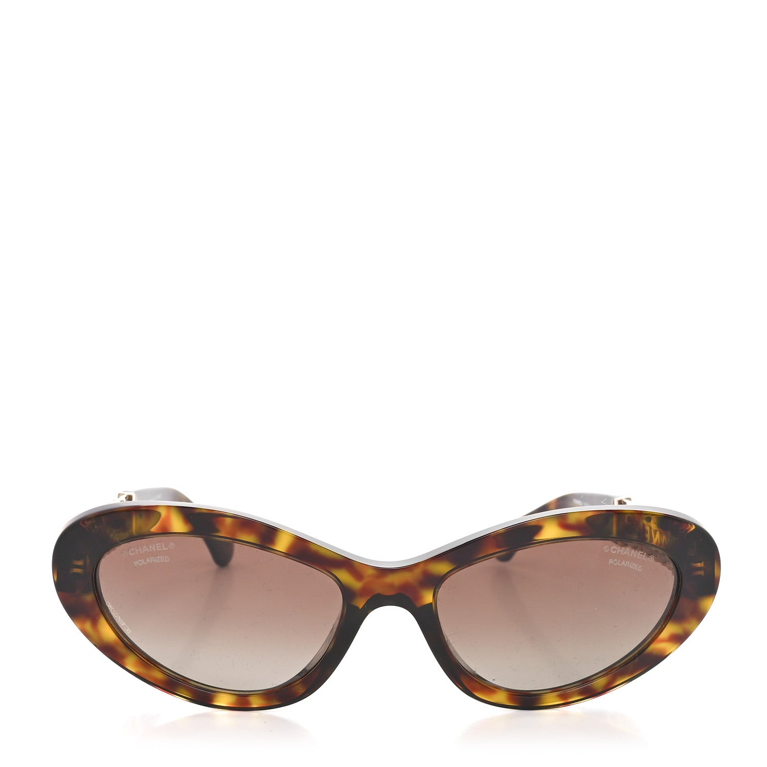 Chanel Acetate Lambskin Cat Eye Sunglasses 5538-Q-A Tortoise 2 of 7