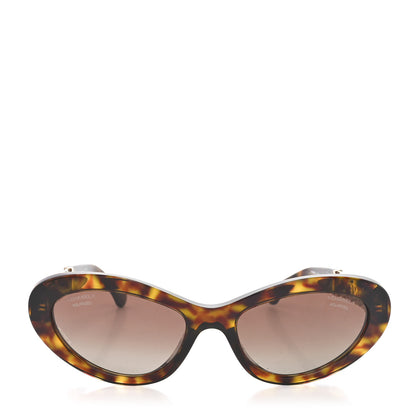 Chanel Acetate Lambskin Cat Eye Sunglasses 5538-Q-A Tortoise 2 of 7