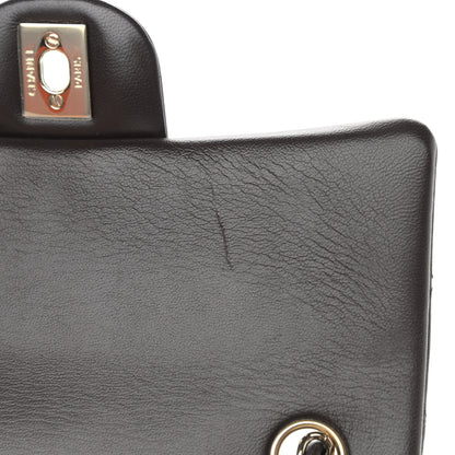 Chanel Lambskin Quilted Mini Rectangular Flap Dark Brown 11 of 13