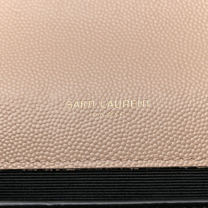 Saint Laurent Grain De Poudre Medium Monogram Kate Satchel Dark Beige 6 of 13