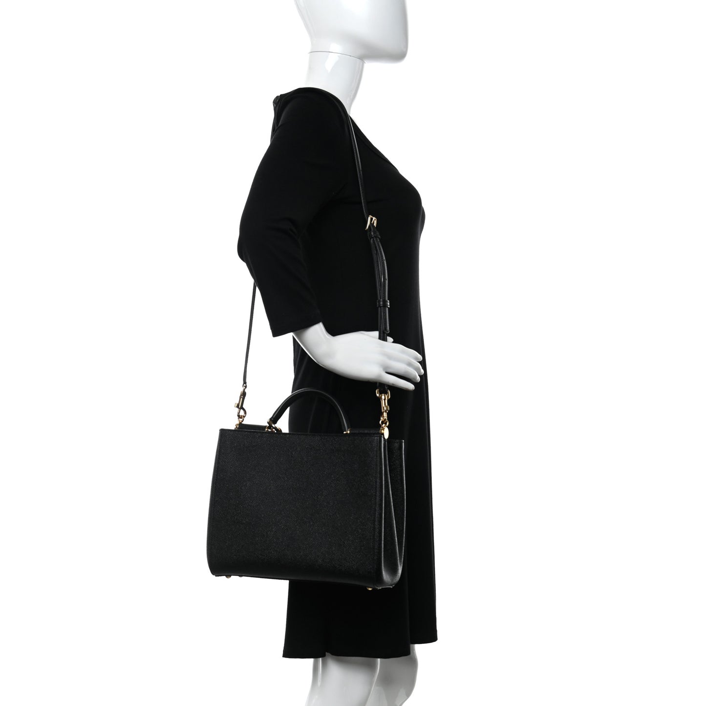 Dauphine Miss Sicily Shopper Tote Black