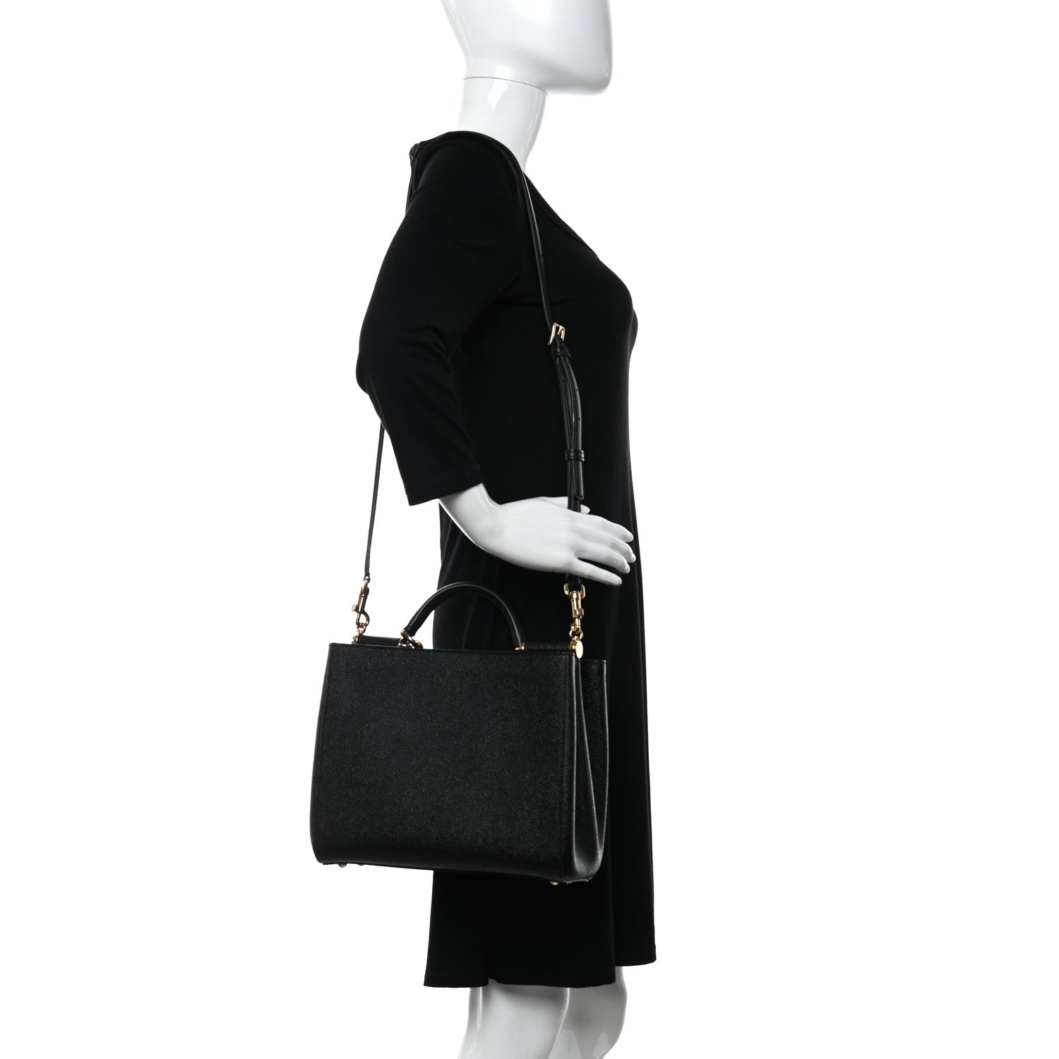 Dolce & Gabbana Dauphine Miss Sicily Shopper Tote Black 2 of 9