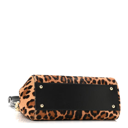 Dolce & Gabbana Calf Hair Leopard Print Miss Sicily Satchel Naturale 3 of 8