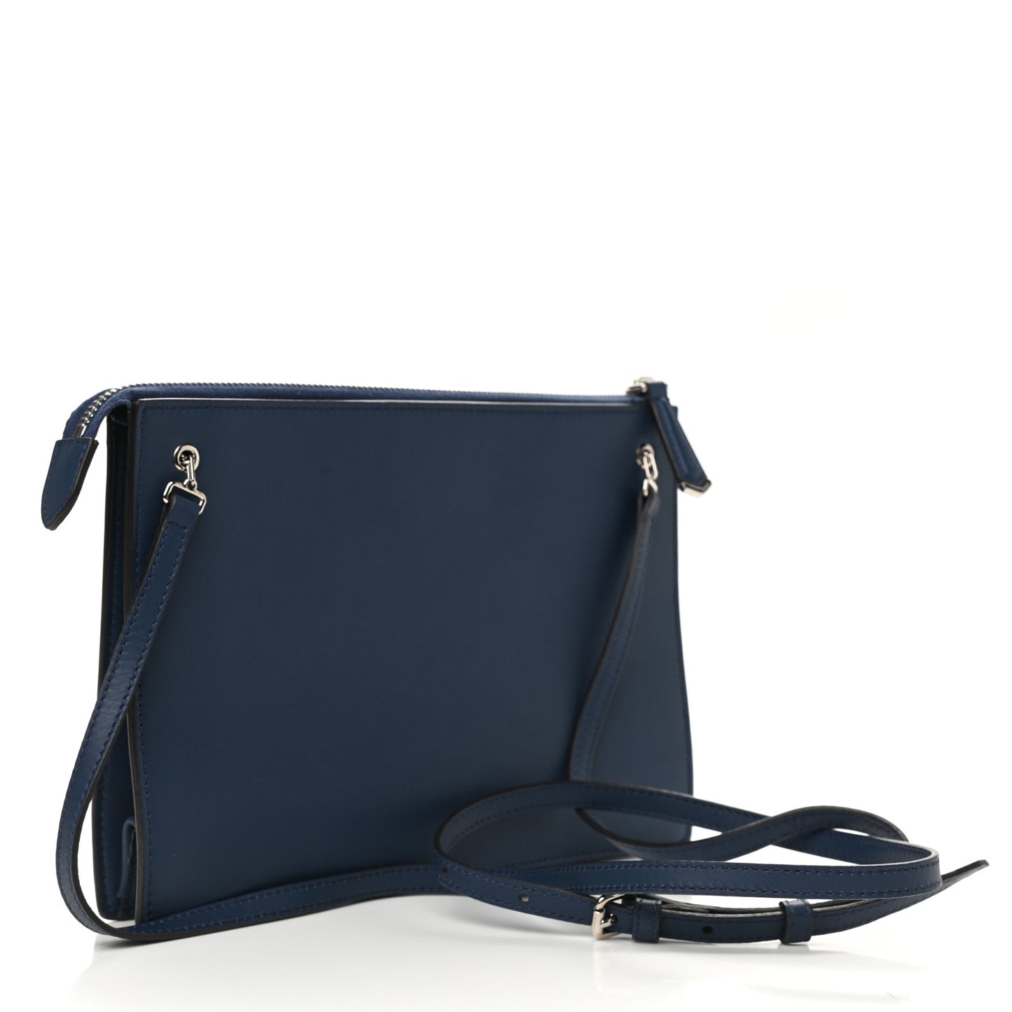 Vitello Dolce Fox Fur Monster Eyes Mini 2Jours Pouch Navy