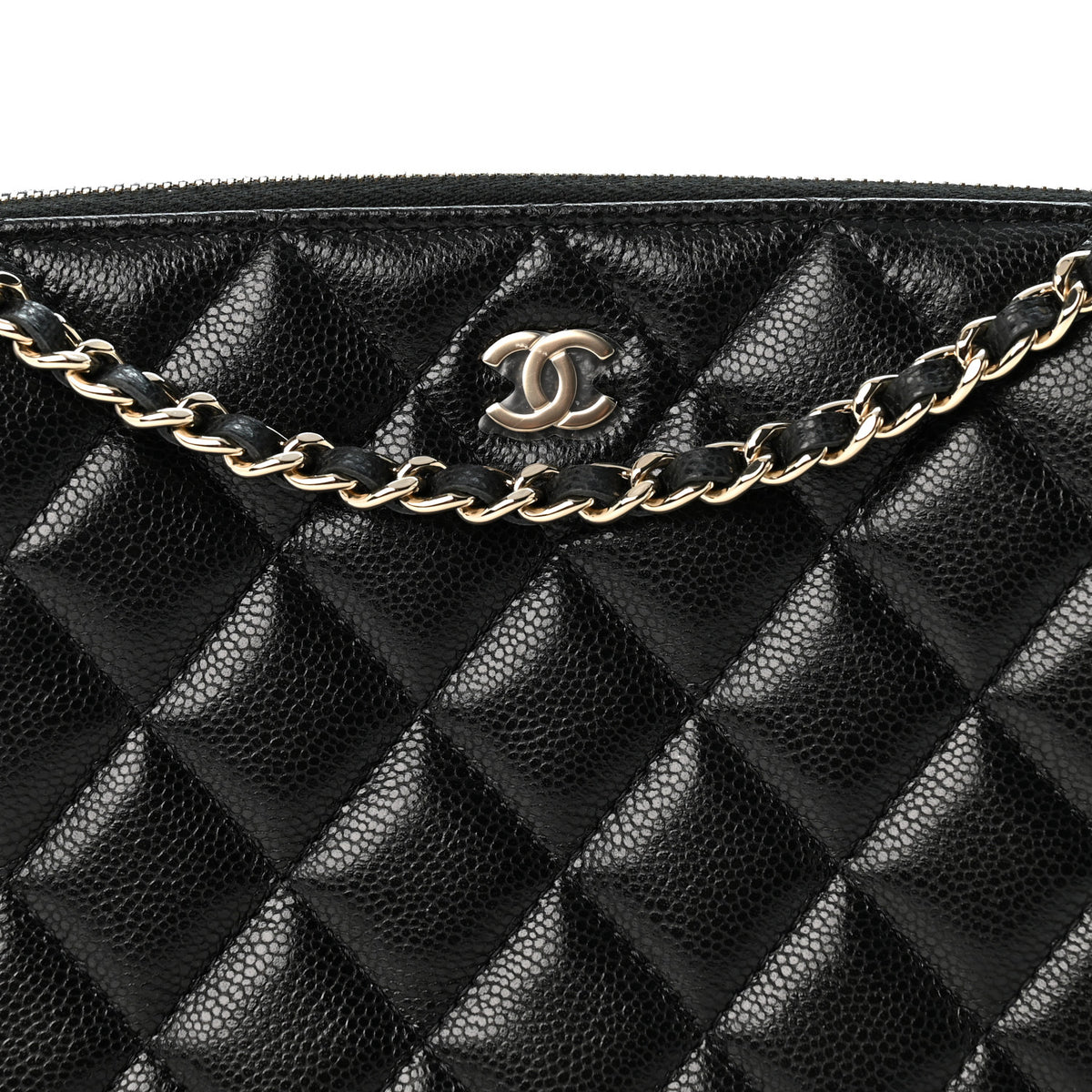 Chanel Caviar Quilted Purse With Chain Black 8 of 11