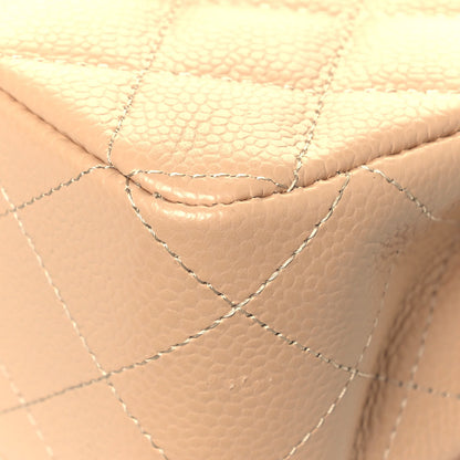 Chanel Caviar Quilted Medium Double Flap Beige 12 of 13