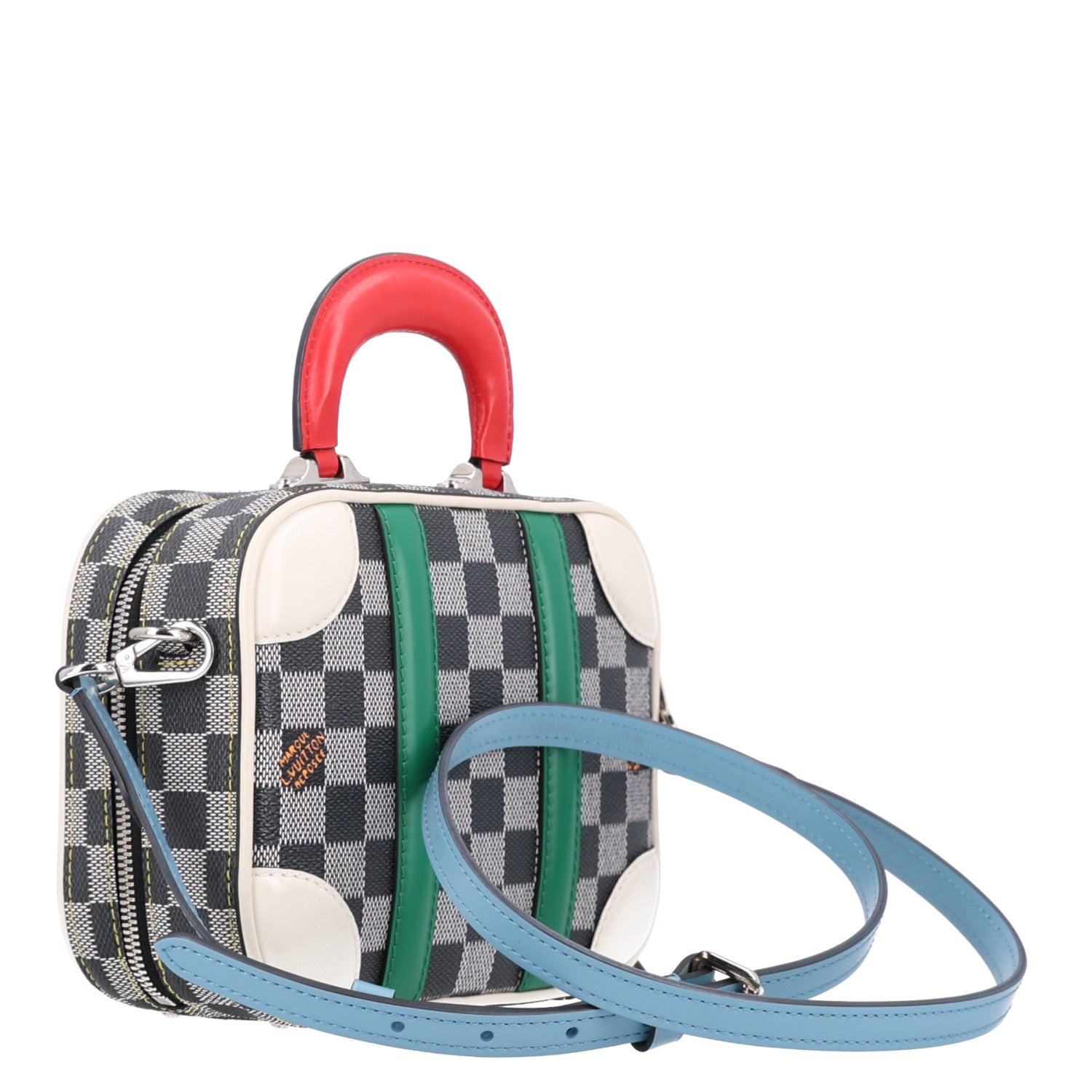 Louis Vuitton Damier Valisette BB Black White 3 of 10