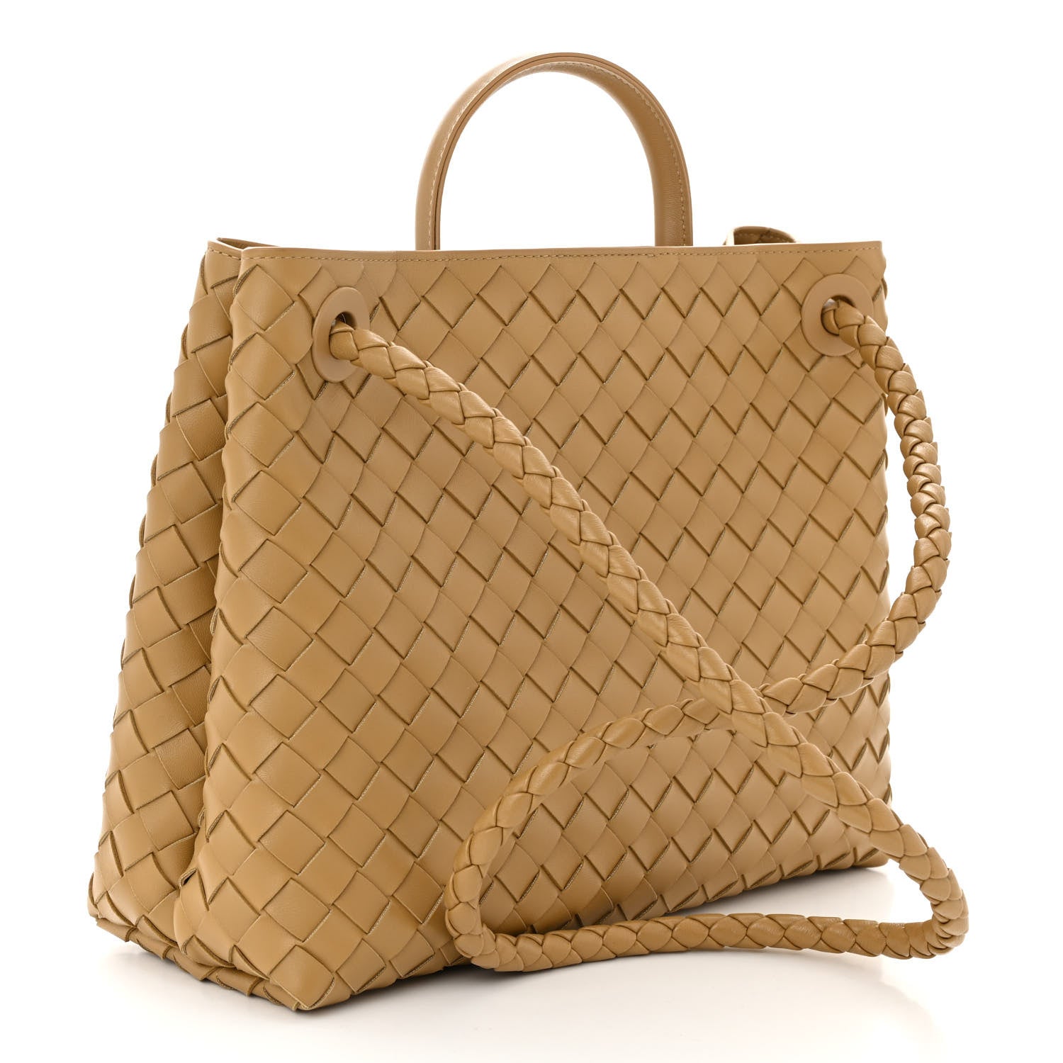 Bottega Veneta Nappa Intrecciato Medium Andiamo Shoulder Bag Dark Praline 3 of 9
