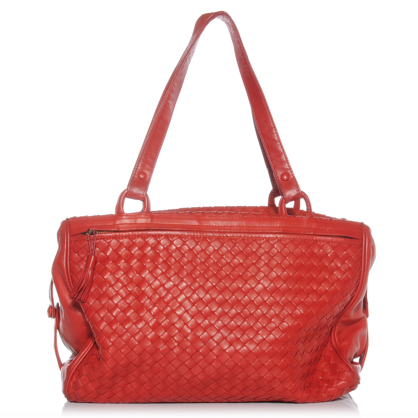 Vintage Nappa Intrecciato Bag Red
