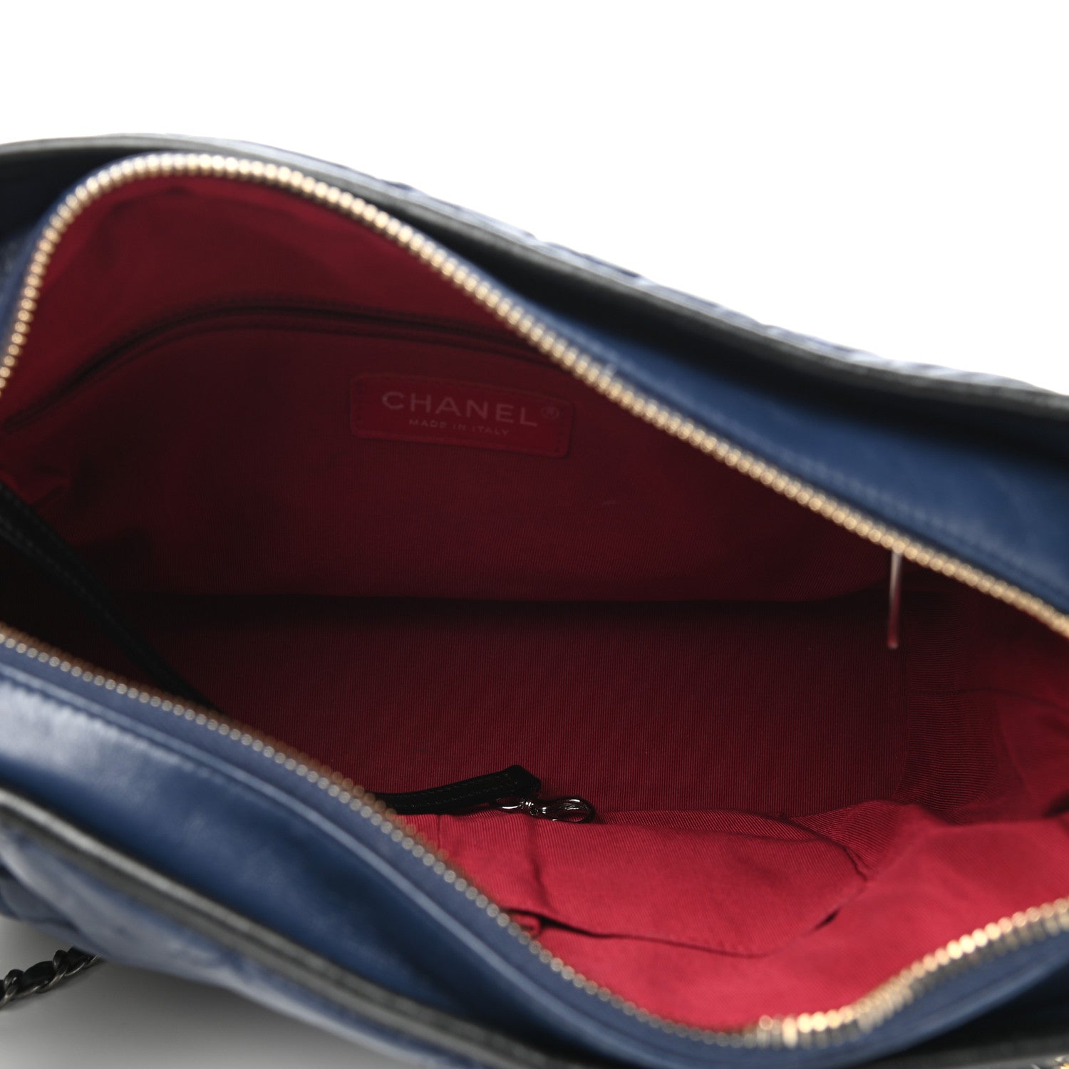 Chanel Aged Calfskin Quilted Medium Gabrielle Hobo Navy Black 5 of 9