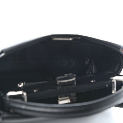 Fendi Nappa Waves Bi-Color Mini Peekaboo Iconic Satchel Black Turchese 6 of 10