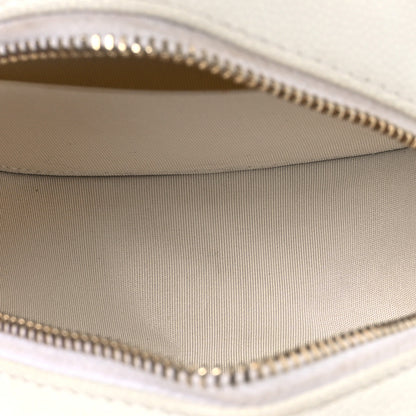 Chanel Caviar Quilted Chain Handle Round Clutch With Chain Bag  White 5 of 13