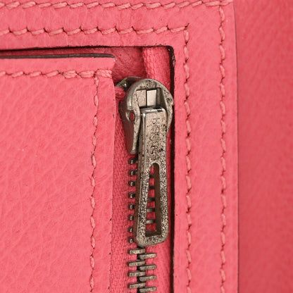 Hermes Epsom Bearn Gusset Wallet Rose Lipstick 14 of 15