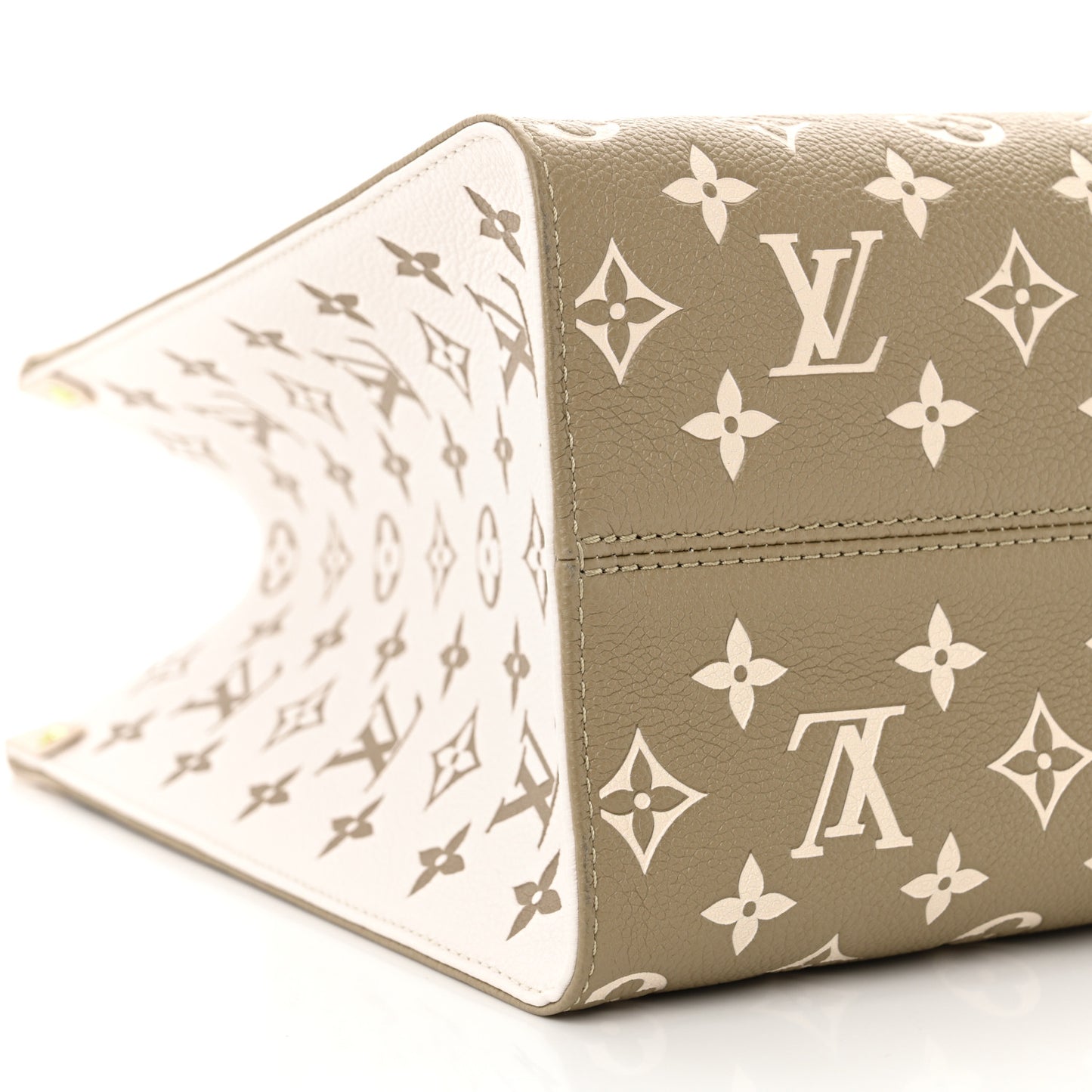 Empreinte Monogram Spring In The City Onthego MM Kaki Beige Cream