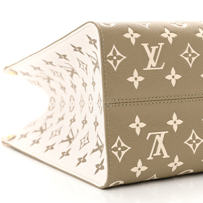 Louis Vuitton Empreinte Monogram Spring In The City Onthego MM Kaki Beige Cream 8 of 9