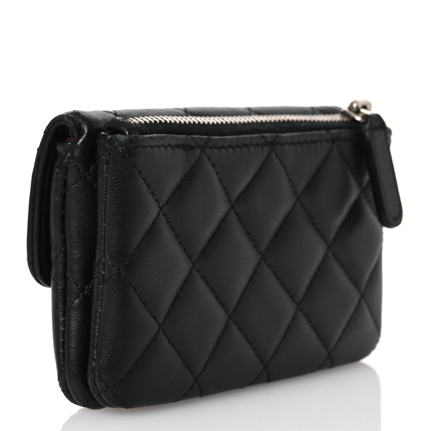 Chanel Lambskin Quilted Coin Purse Black 3 of 14