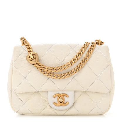 Chanel Caviar Quilted Mini Sweetheart Flap White 1 of 10
