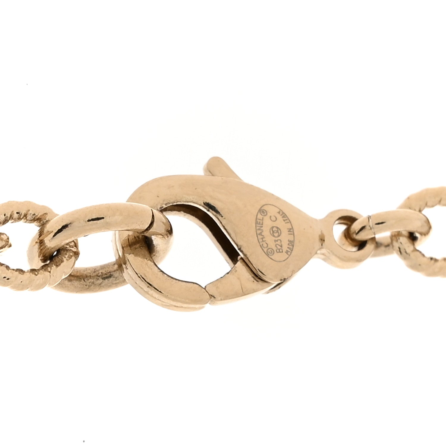 Chanel Baguette Crystal Pearl CC Heart Arrow Pendant Necklace Gold 4 of 5