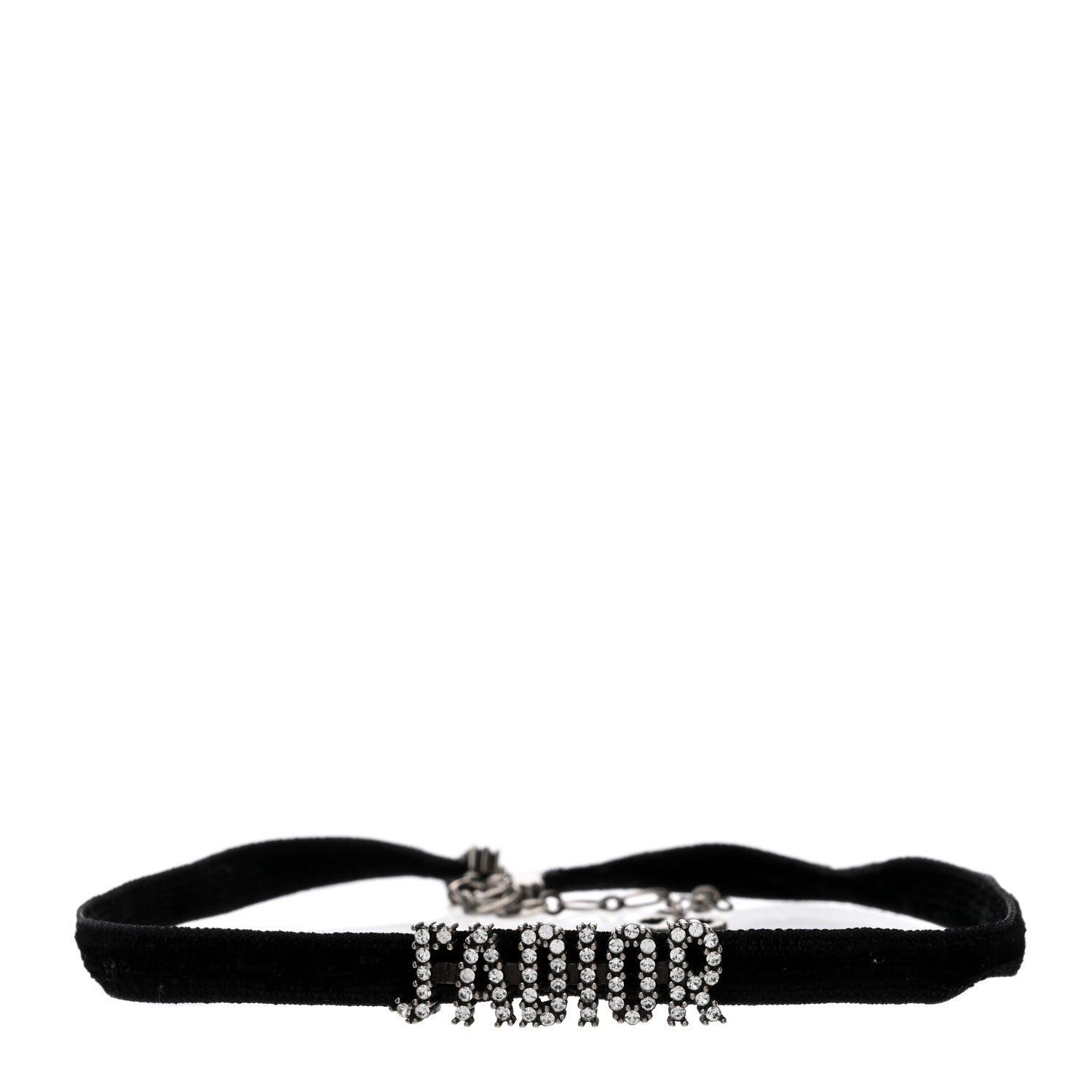 Christian Dior Velvet Crystal J’Adior Choker Necklace Black 1 of 4