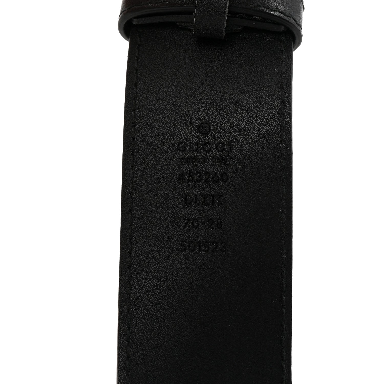 Gucci Moon Calfskin Pearl Double G Belt 70 28 Black Cream 5 of 5