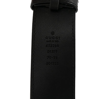 Gucci Moon Calfskin Pearl Double G Belt 70 28 Black Cream 5 of 5
