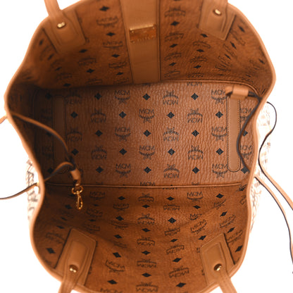 MCM Visetos Medium Liz Reversible Shopper Tote Cognac 10 of 14