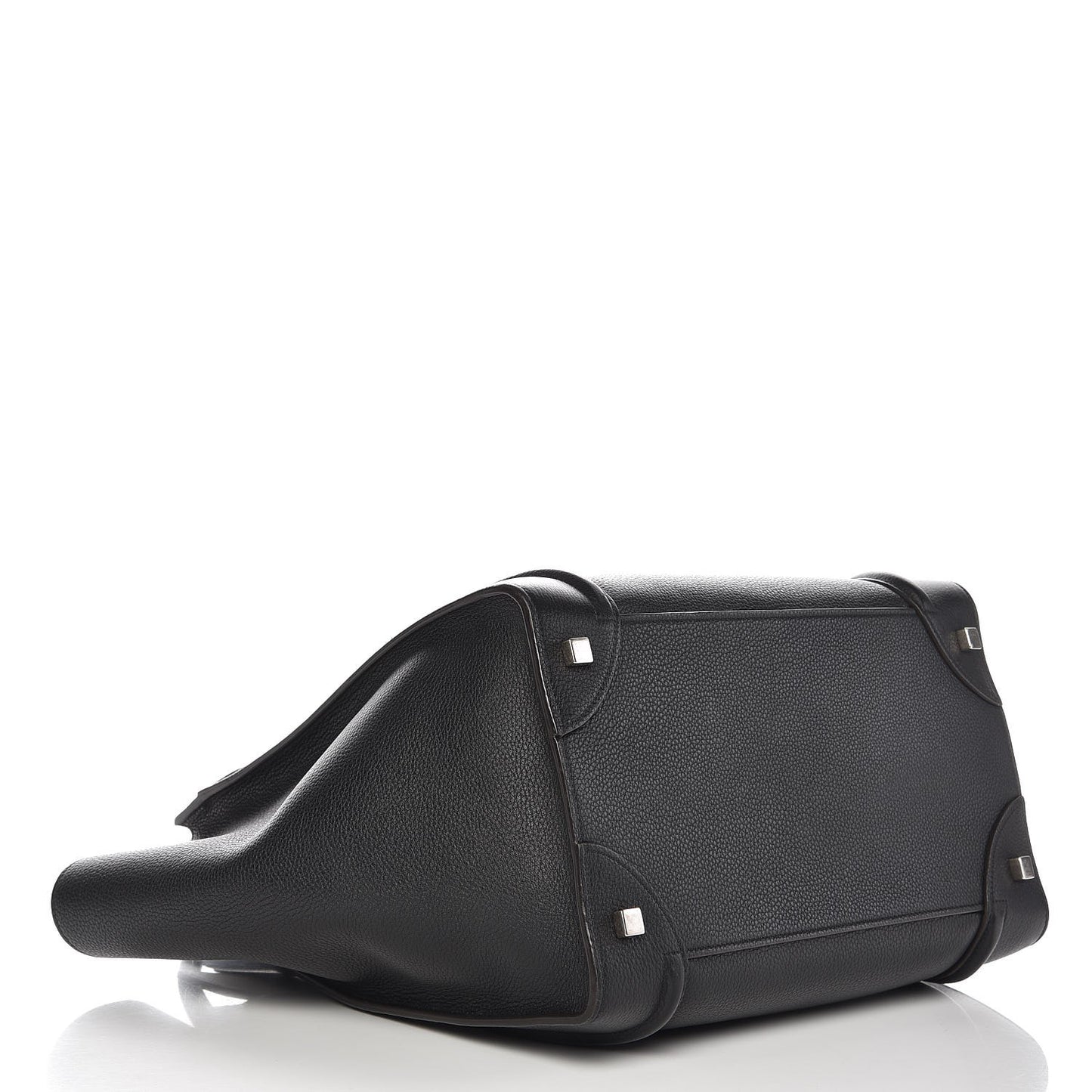 Drummed Calfskin Mini Luggage Black